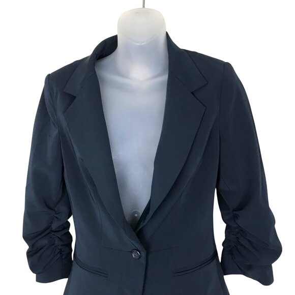 Vintage Elizabeth & James Navy Blue Blazer Size 2 - Picture 4 of 8